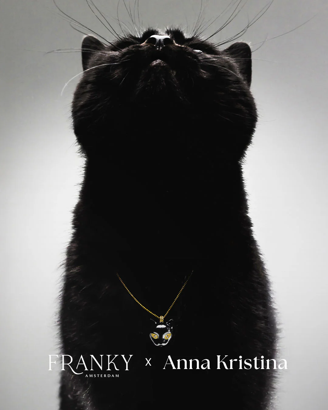 The Black Cat Necklace - gold plated - Image 12