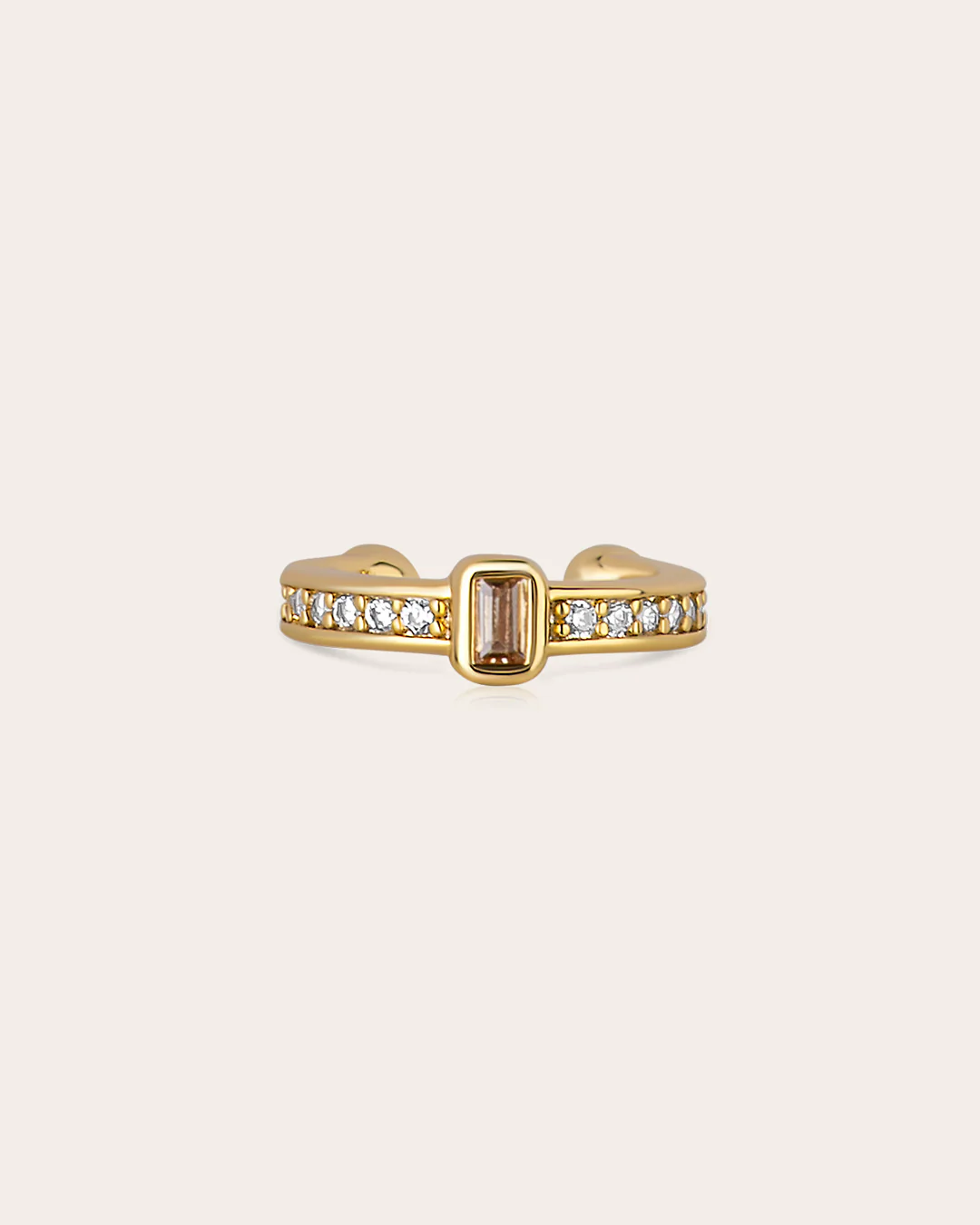 The Frosted Rose ear cuff set - gold plated - Image 11