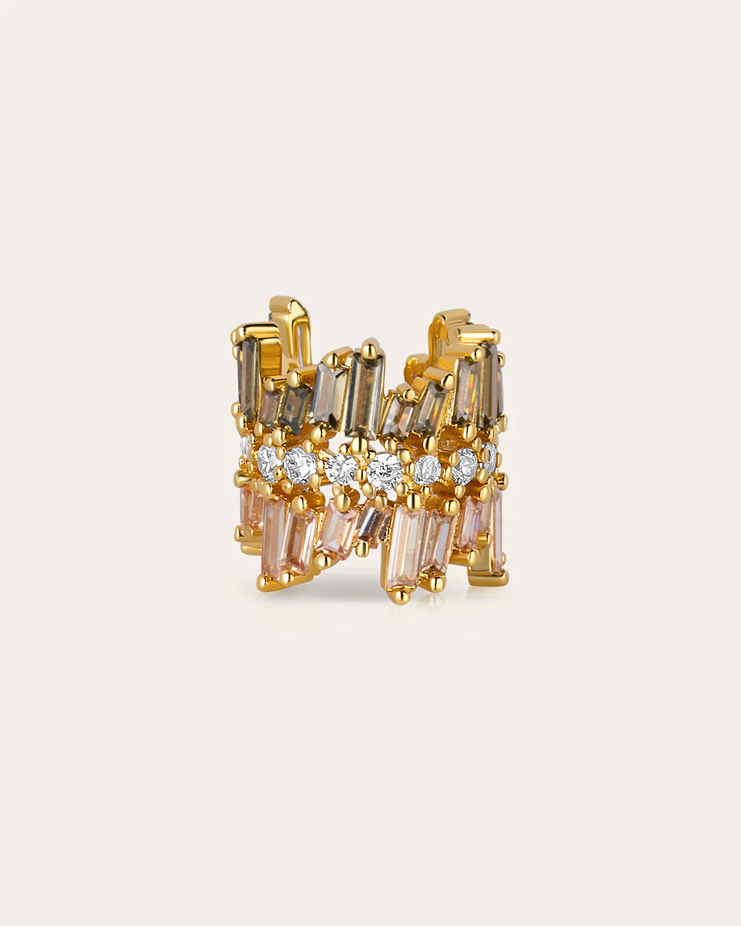 The Frosted Rose ear cuff set - gold plated - Image 13
