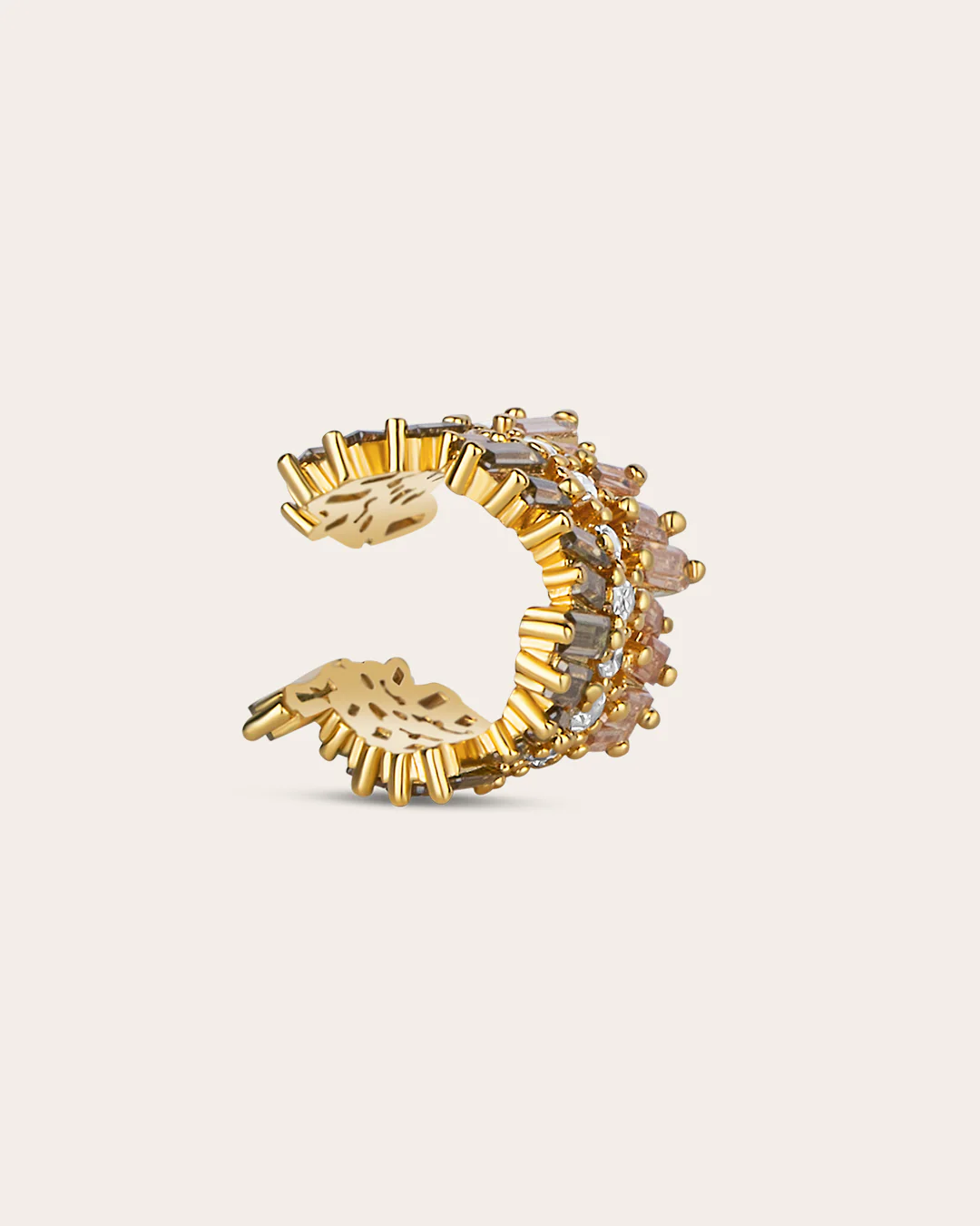 The Frosted Rose ear cuff set - gold plated - Image 9