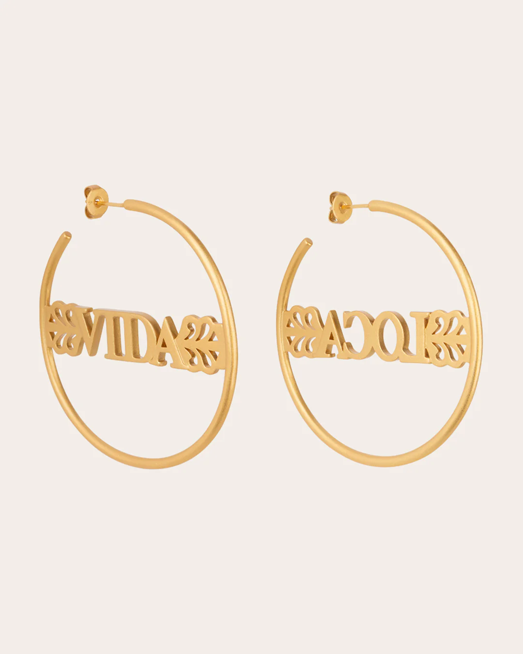 La vida loca hoops - gold plated