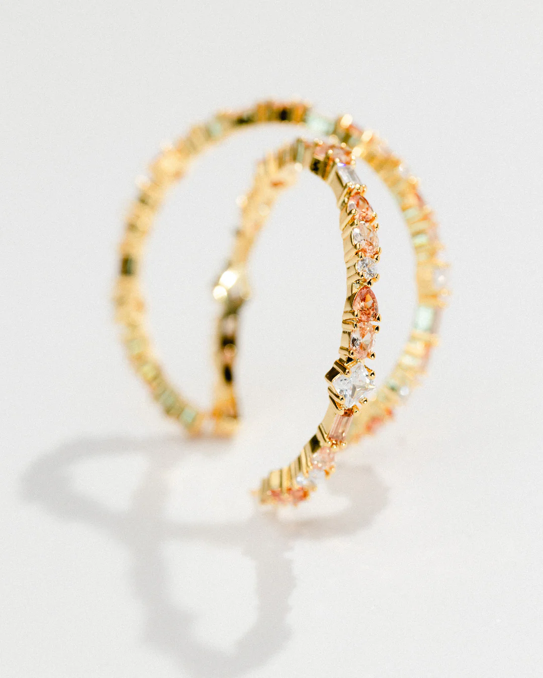 The Adriana champagne earrings - gold plated - Image 5