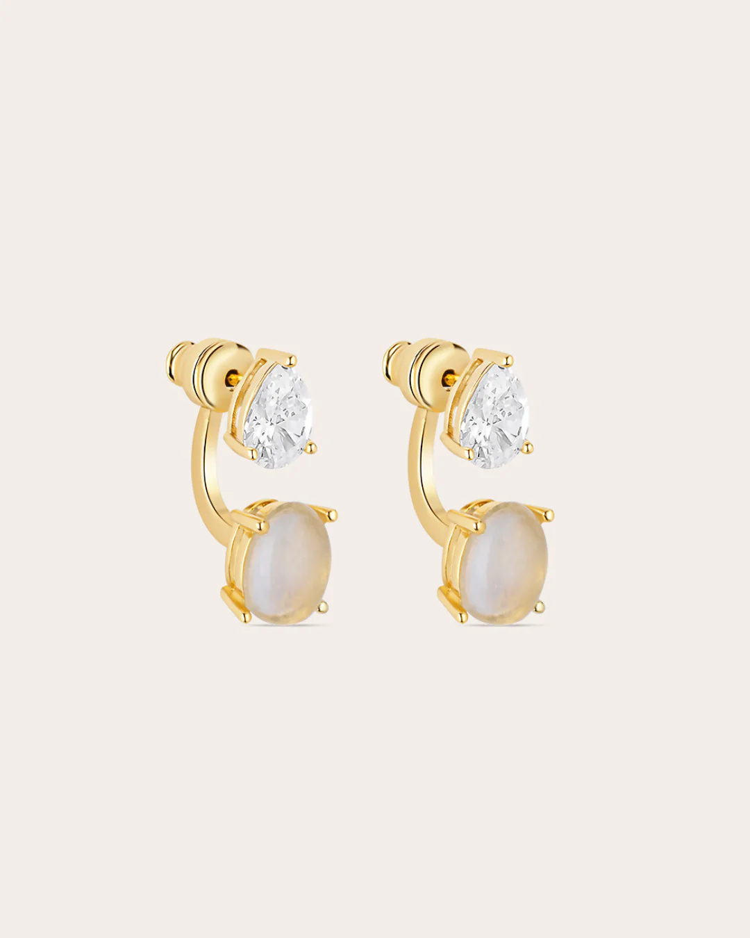 The Amélie Moonstone earrings - gold plated - Image 6