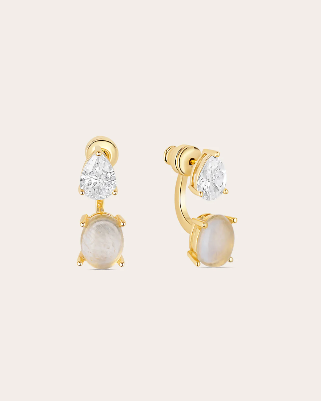 The Amélie Moonstone earrings - gold plated - Image 8