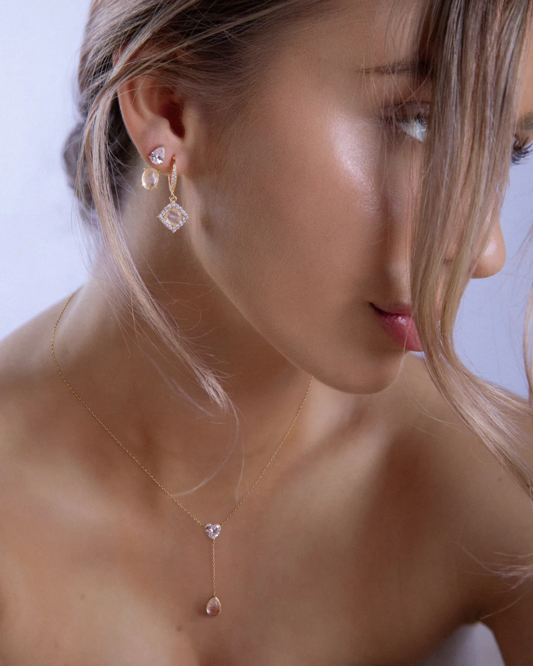 The Amélie Moonstone earrings - gold plated - Image 9