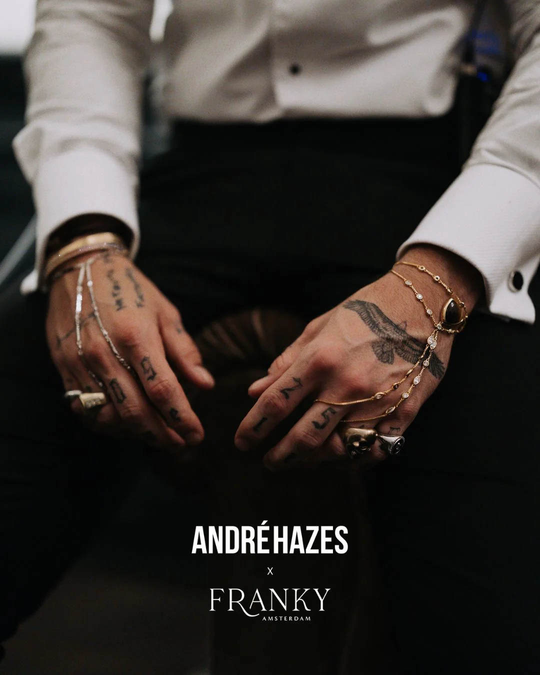 The André Hazes tiger eye hand chain - gold plated - Image 7