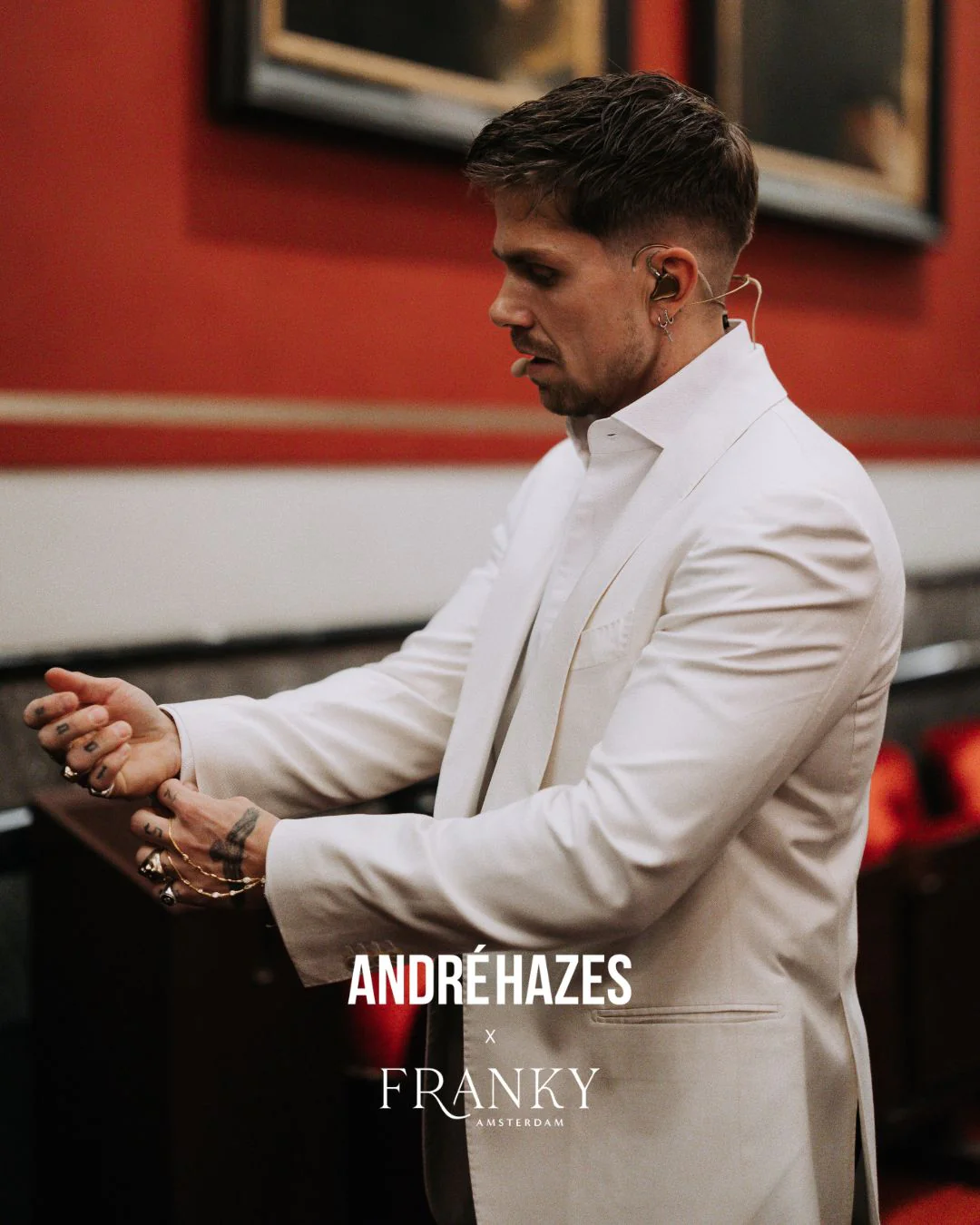 The André Hazes tiger eye hand chain - gold plated - Image 8