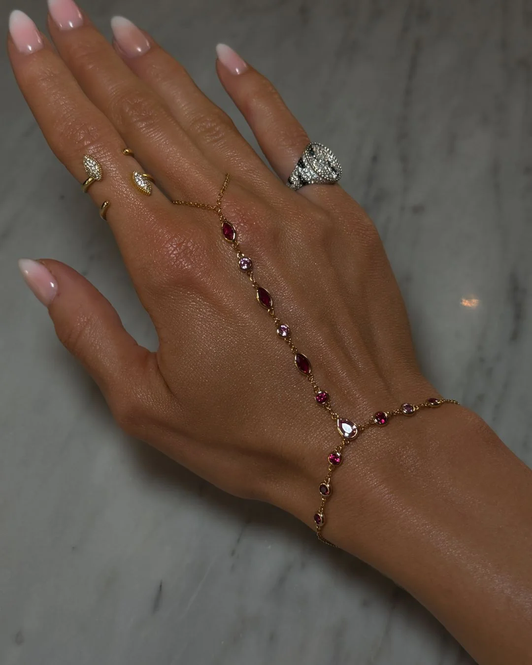 The Aurelia Ruby set - gold plated - Image 5