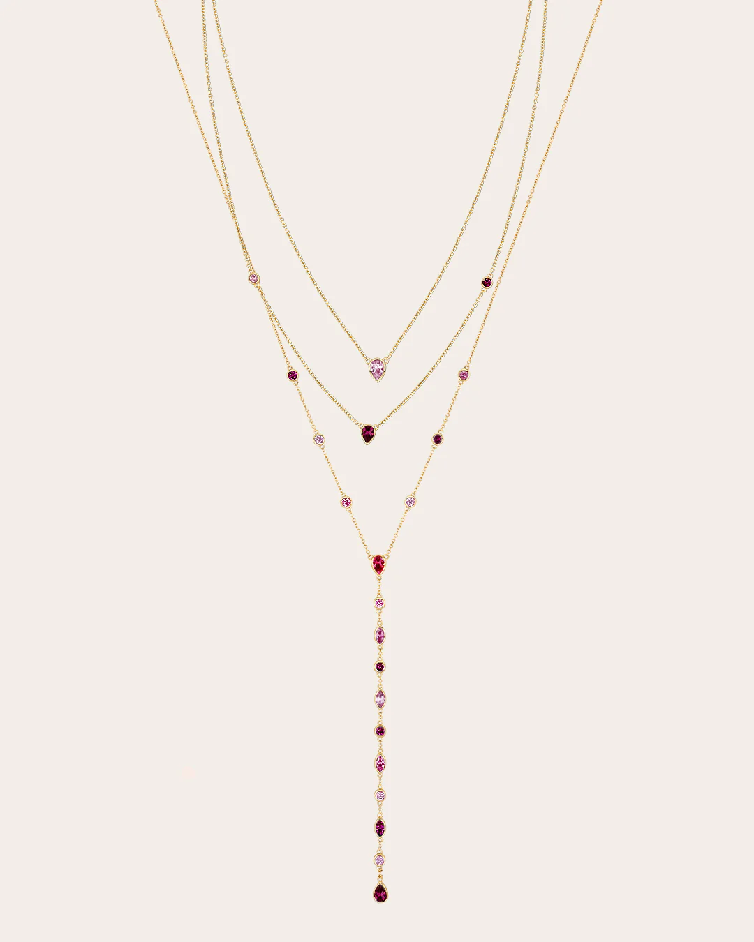The Aurelia Ruby set - gold plated - Image 6