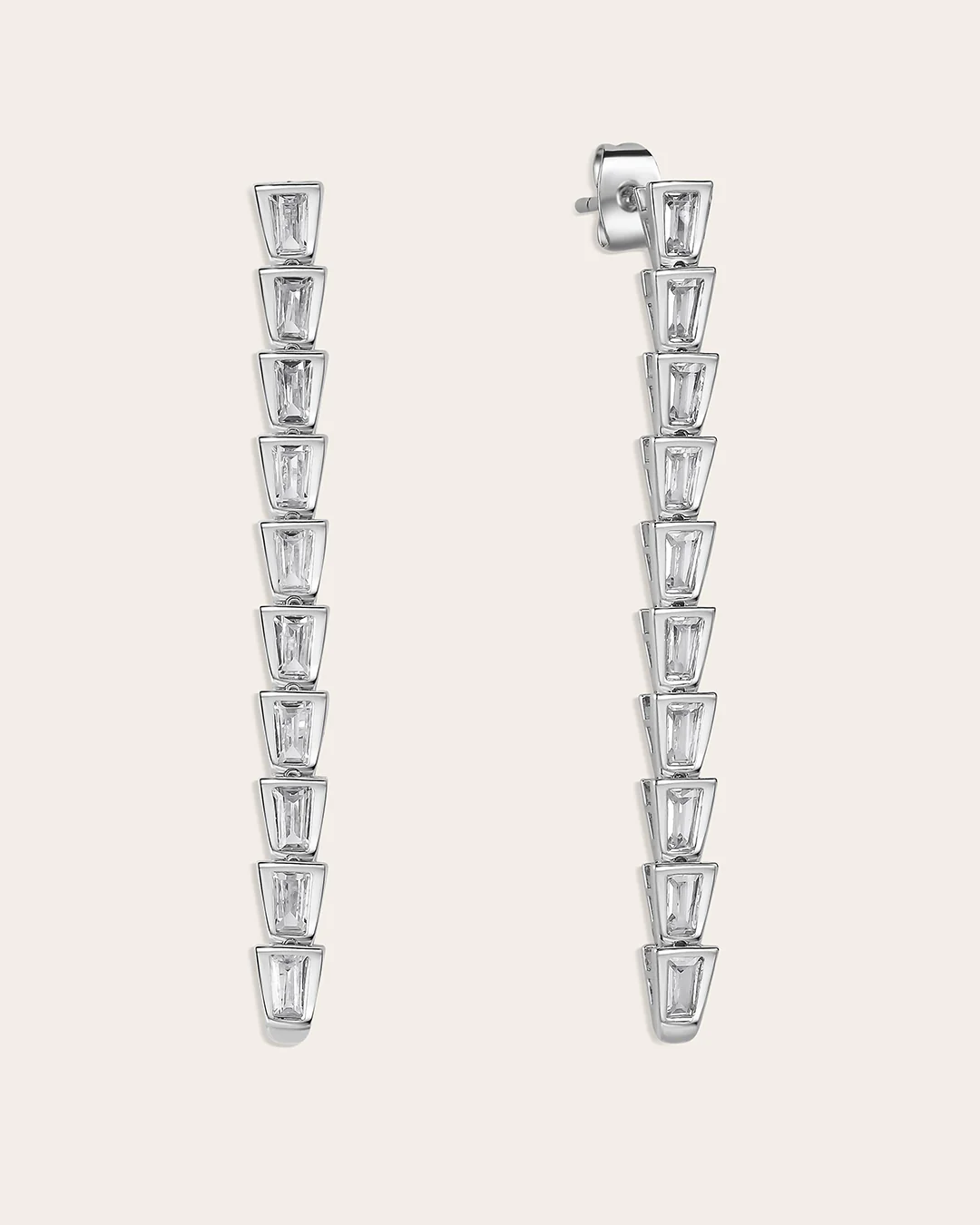 The Ava Tennis earrings - silver plated - Image 7