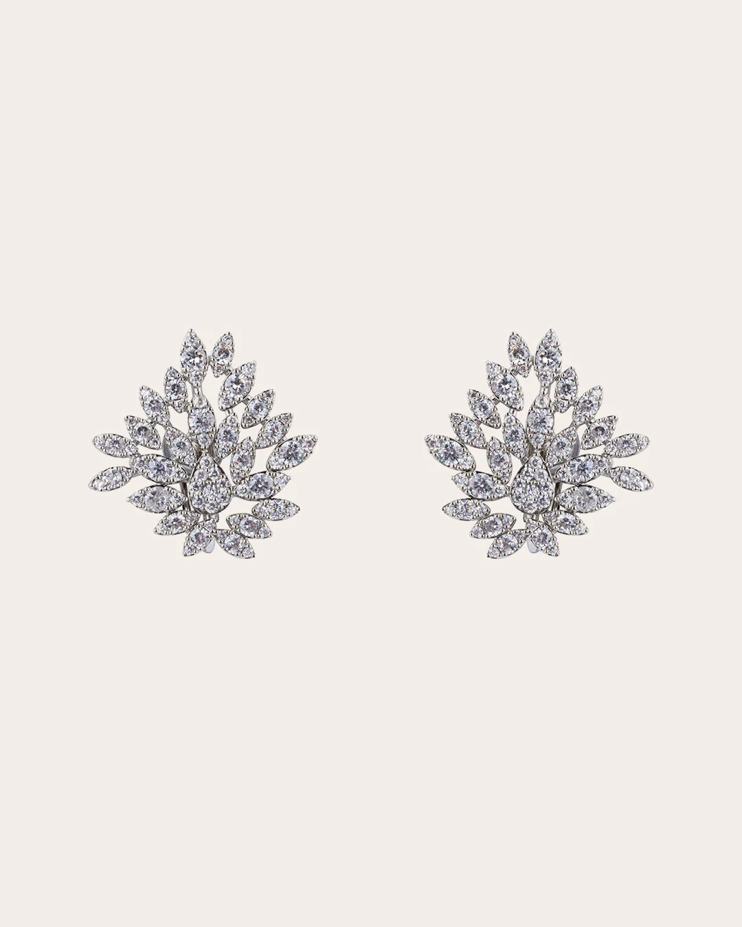 The Divine clip-on earrings - silver plated