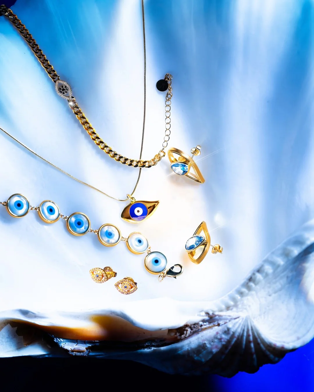 The Evil Eye pendant - gold plated - Image 6