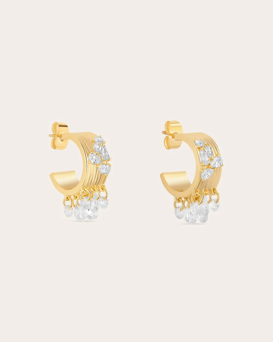 The Fiore hoops - gold plated