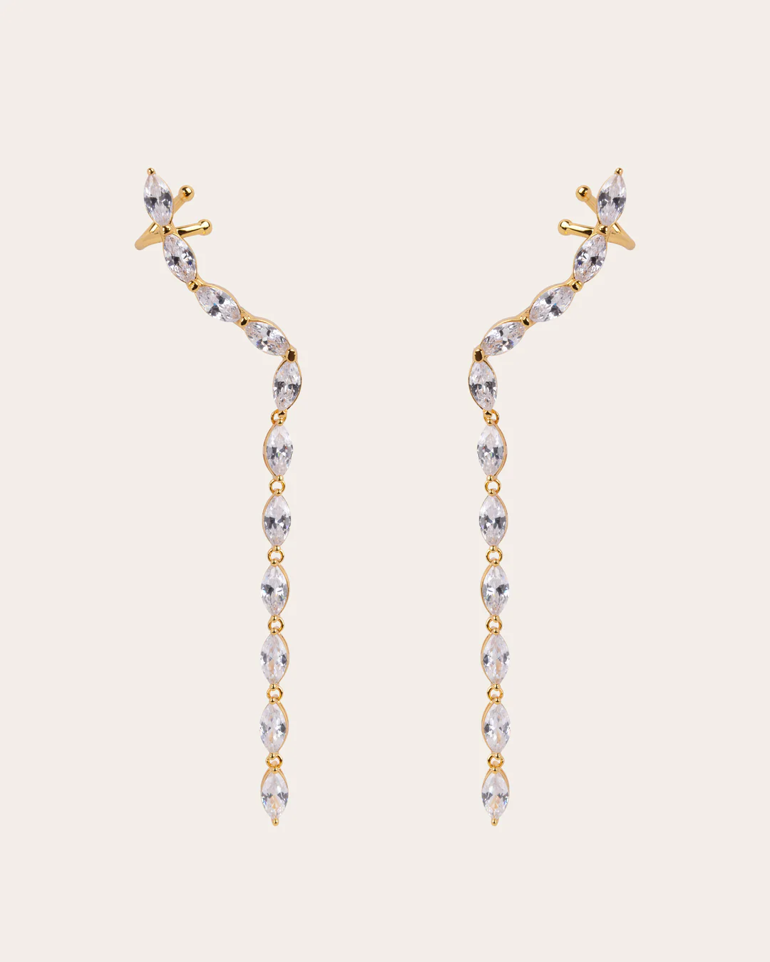 The Freya Climber earrings - gold plated