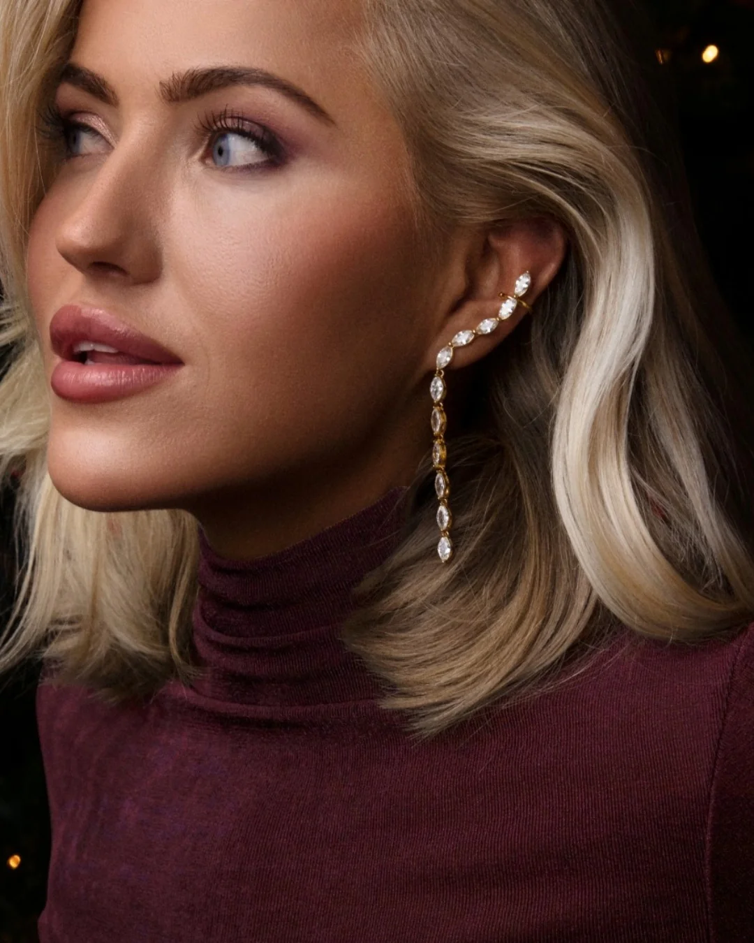 The Freya Climber earrings - gold plated - Image 7