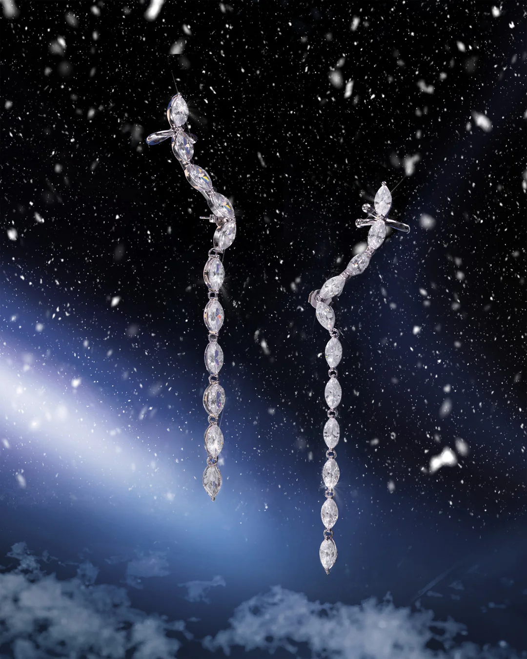 The Freya Climber earrings - silver plated - Image 4
