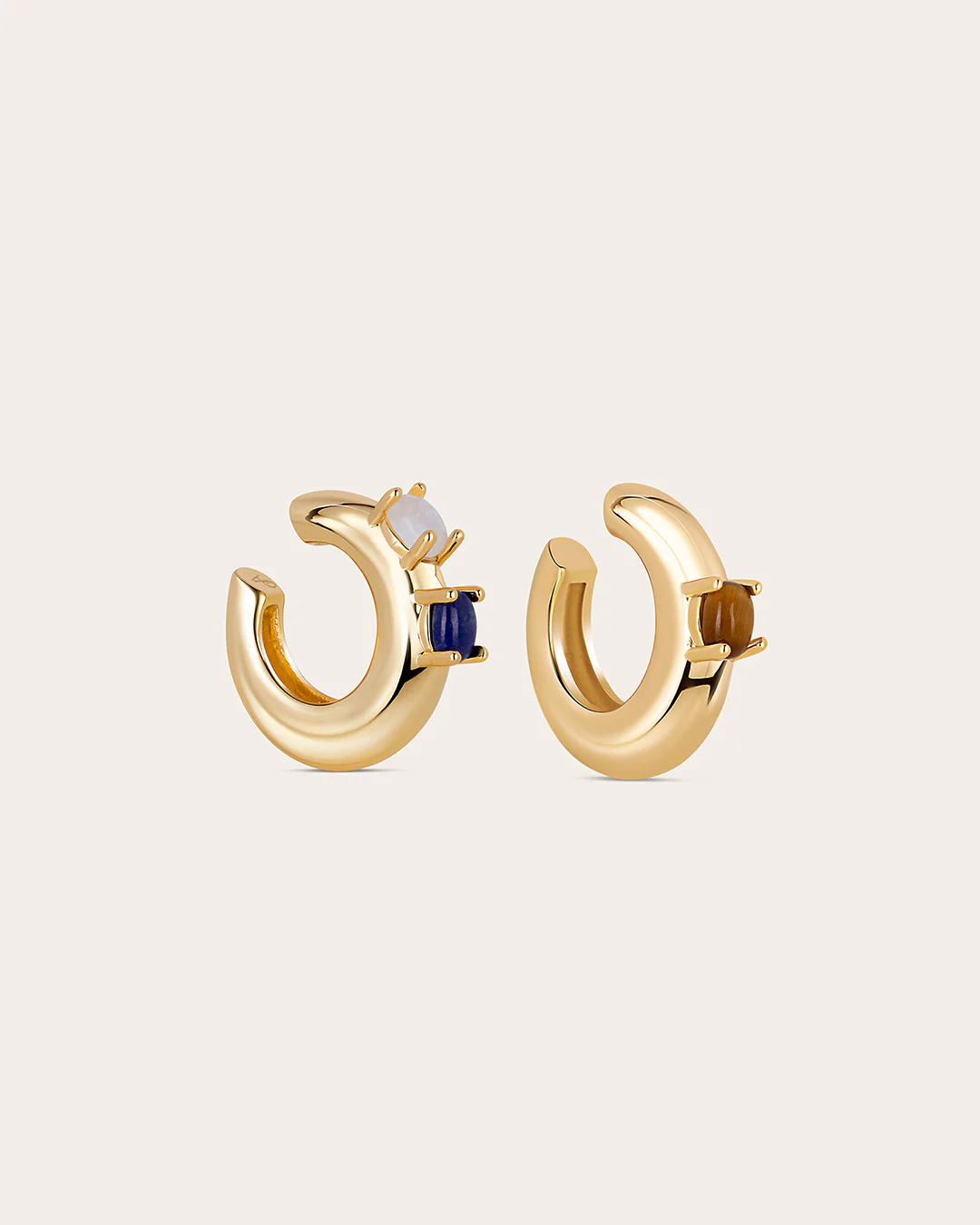 The Gemstone ear cuff set - gold plated