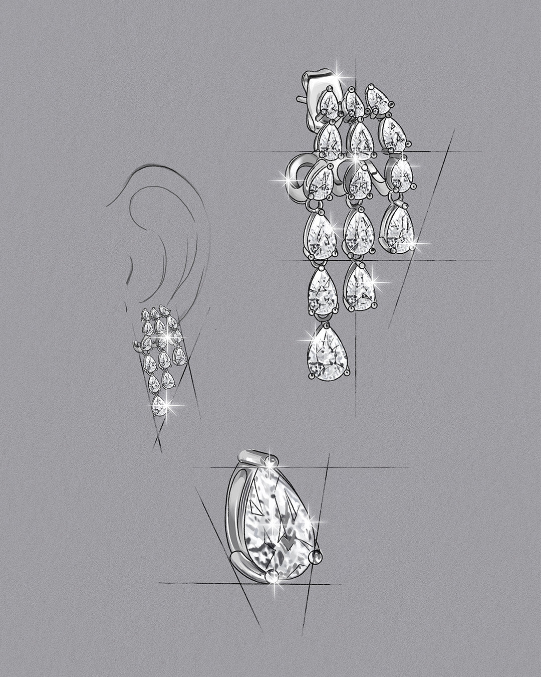 The Gloria earrings - silver plated - Image 7