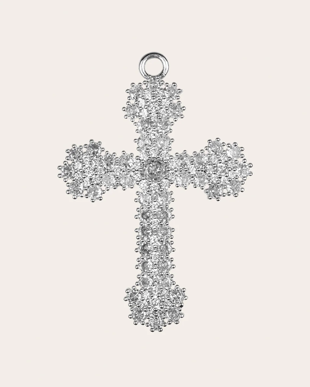 The Kourtney cross pendant - white