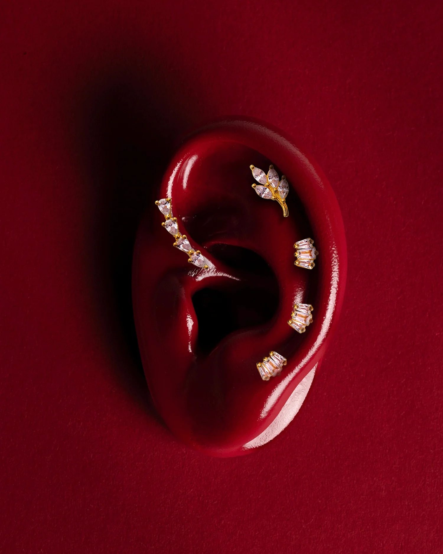The Liv piercing left side - gold plated - Image 4