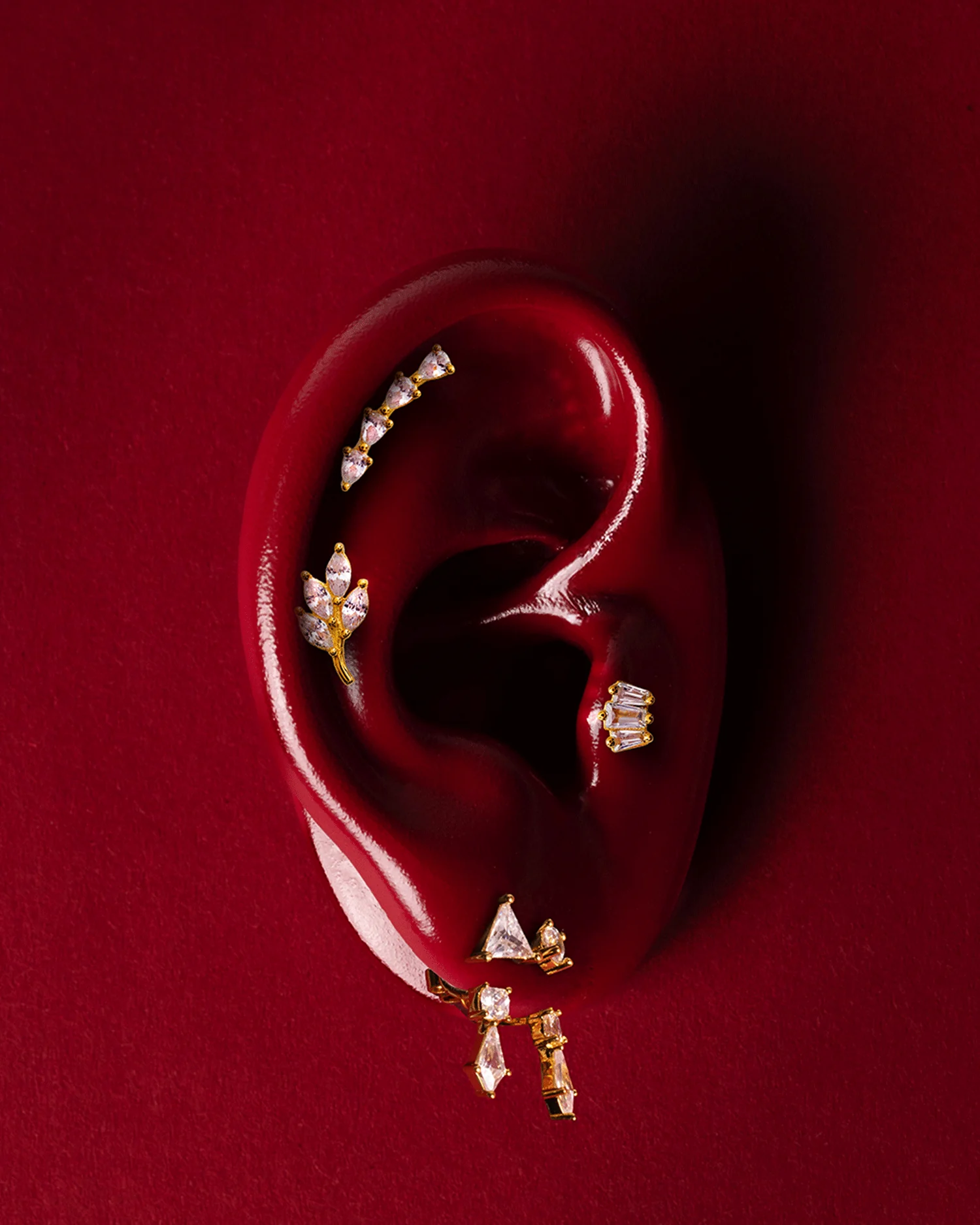 The Liv piercing right side - gold plated - Image 4