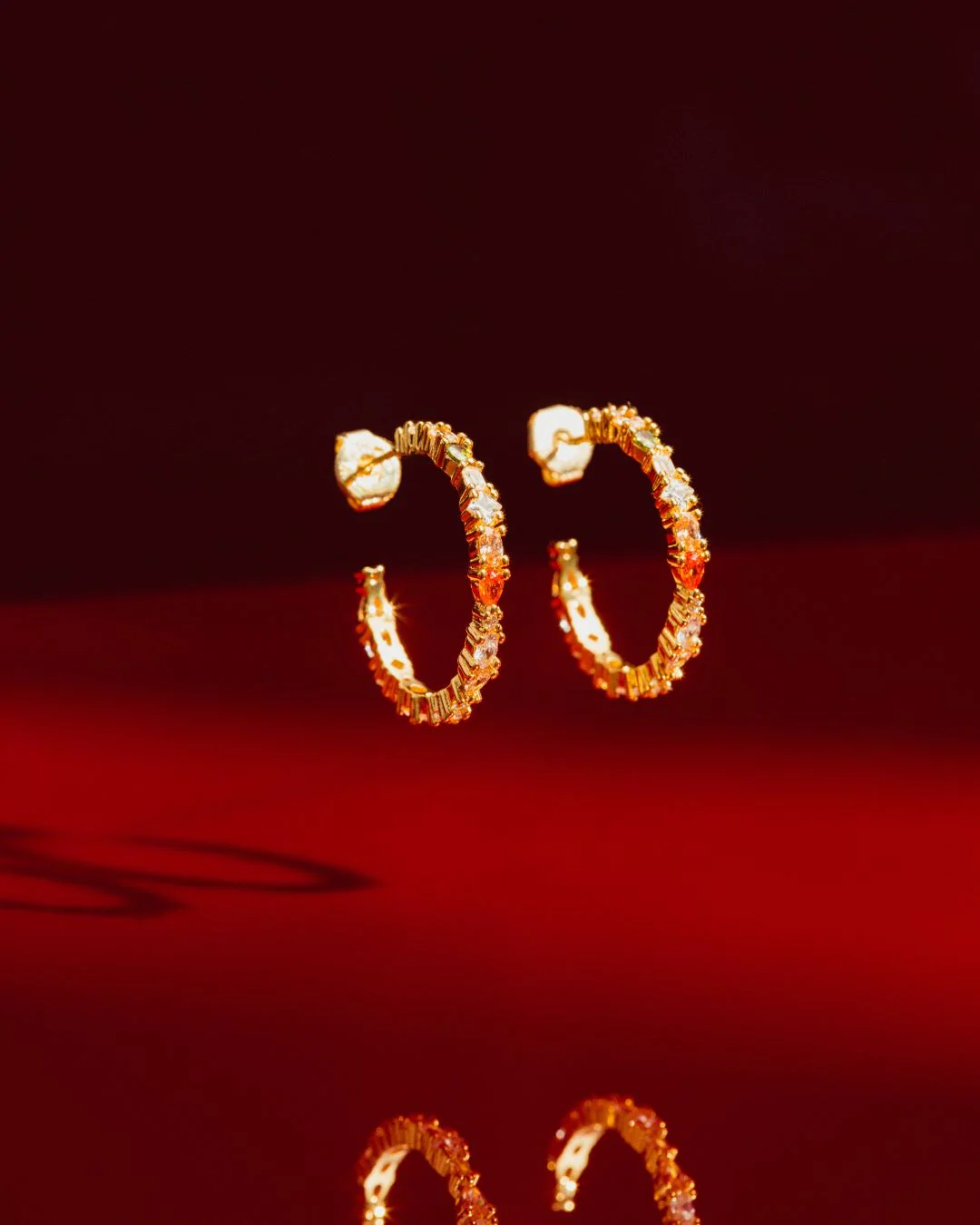 The Mini Adriana Blush earrings - gold plated - Image 3