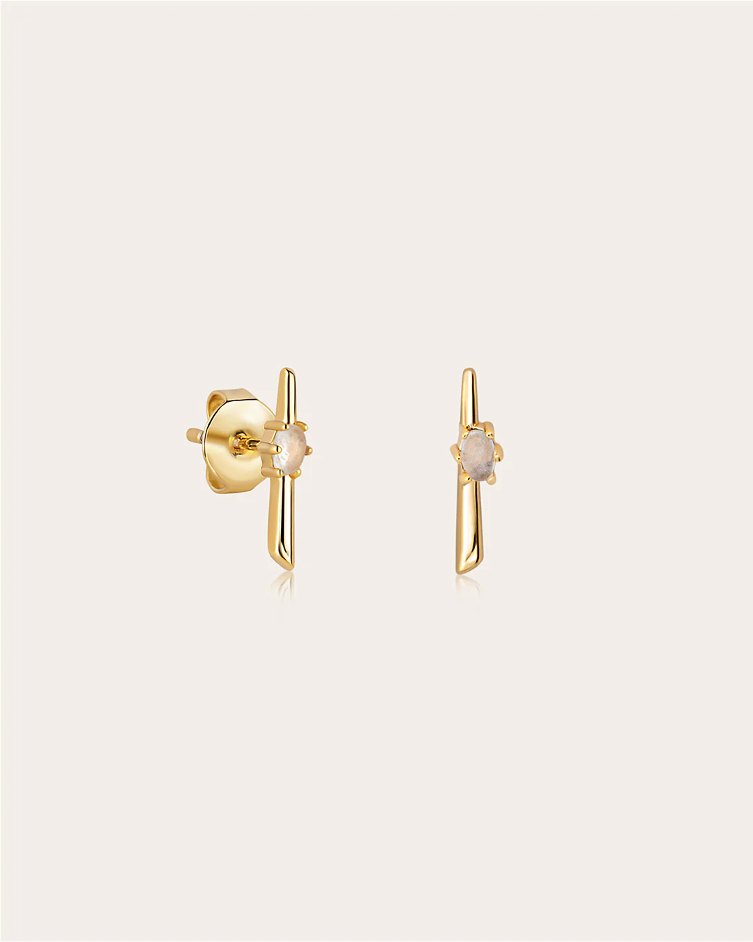 The Moonstone Force studs - gold plated - Image 5