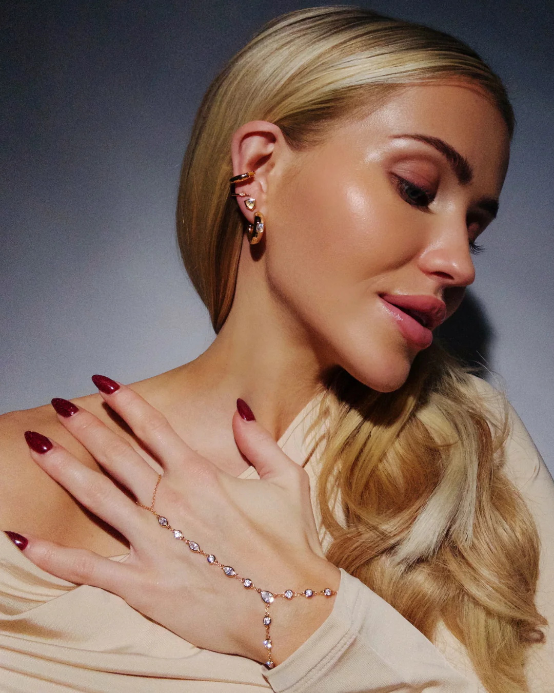 The Moonstone Force studs - gold plated - Image 6