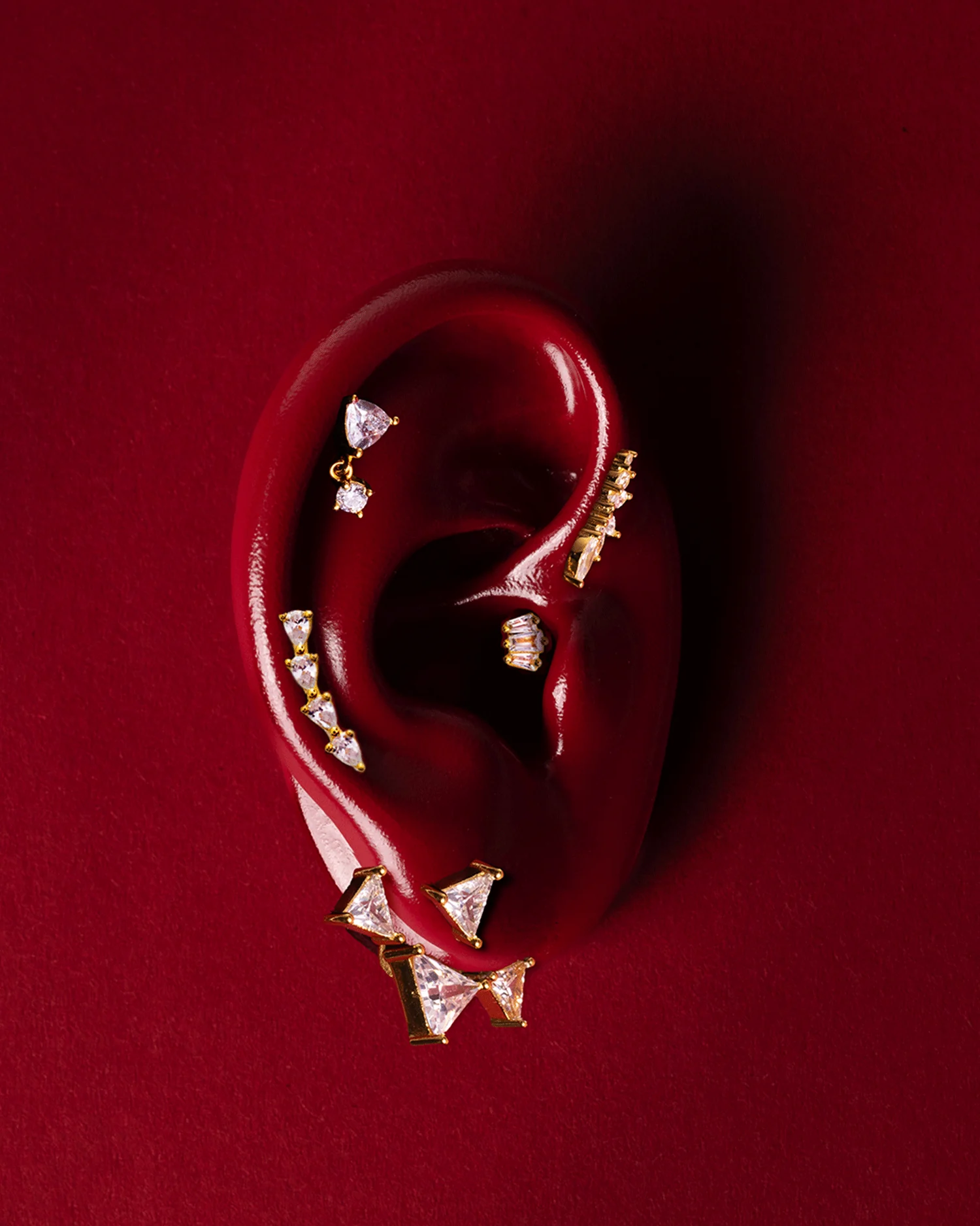 The Ray piercing - gold plated - Image 3