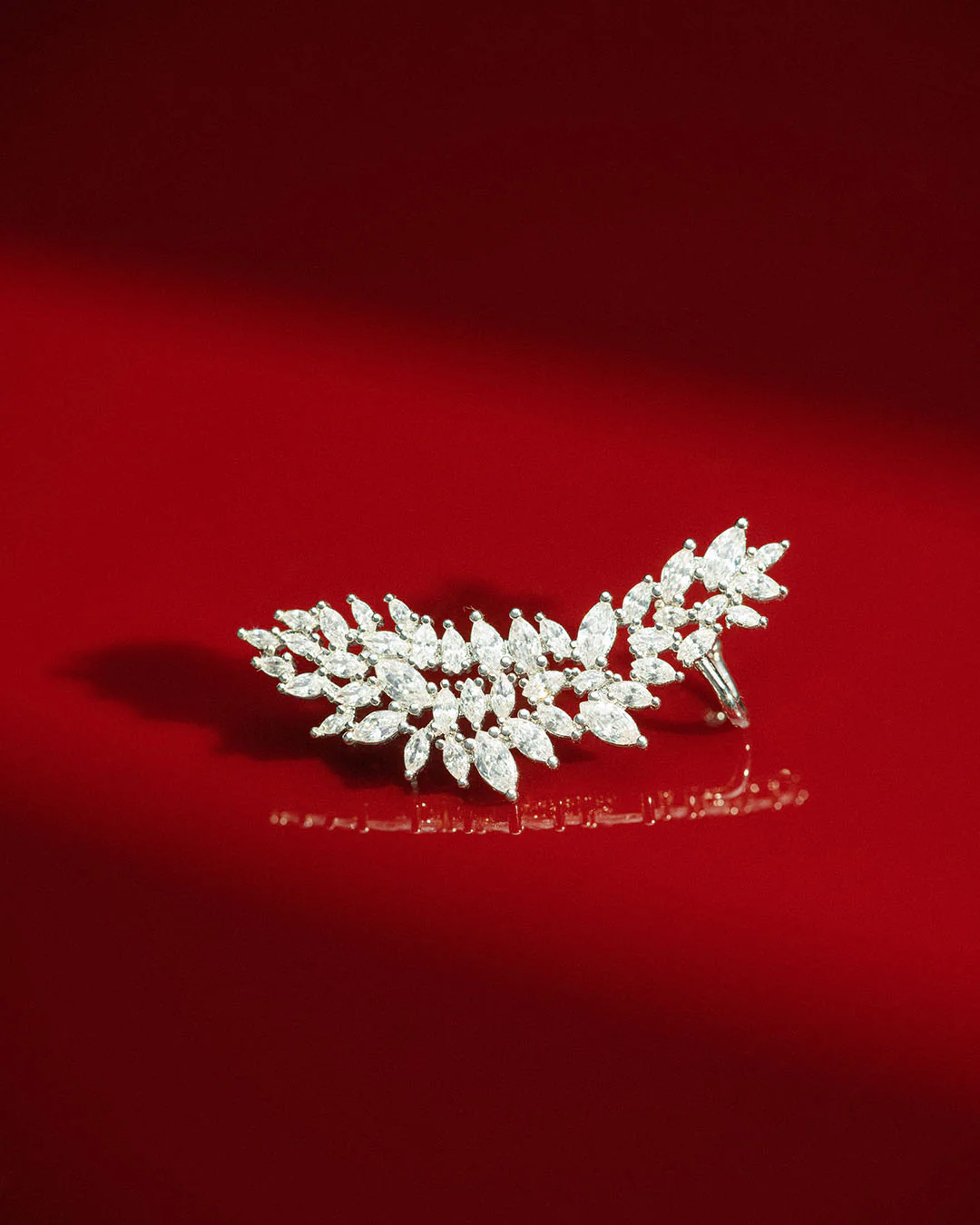The Rebel Bride earring left side - silver plated - Image 3