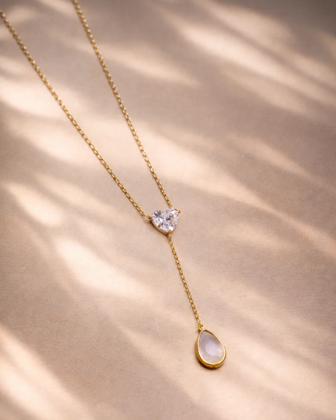 The Rose Moonstone necklace - gold plated - Image 4