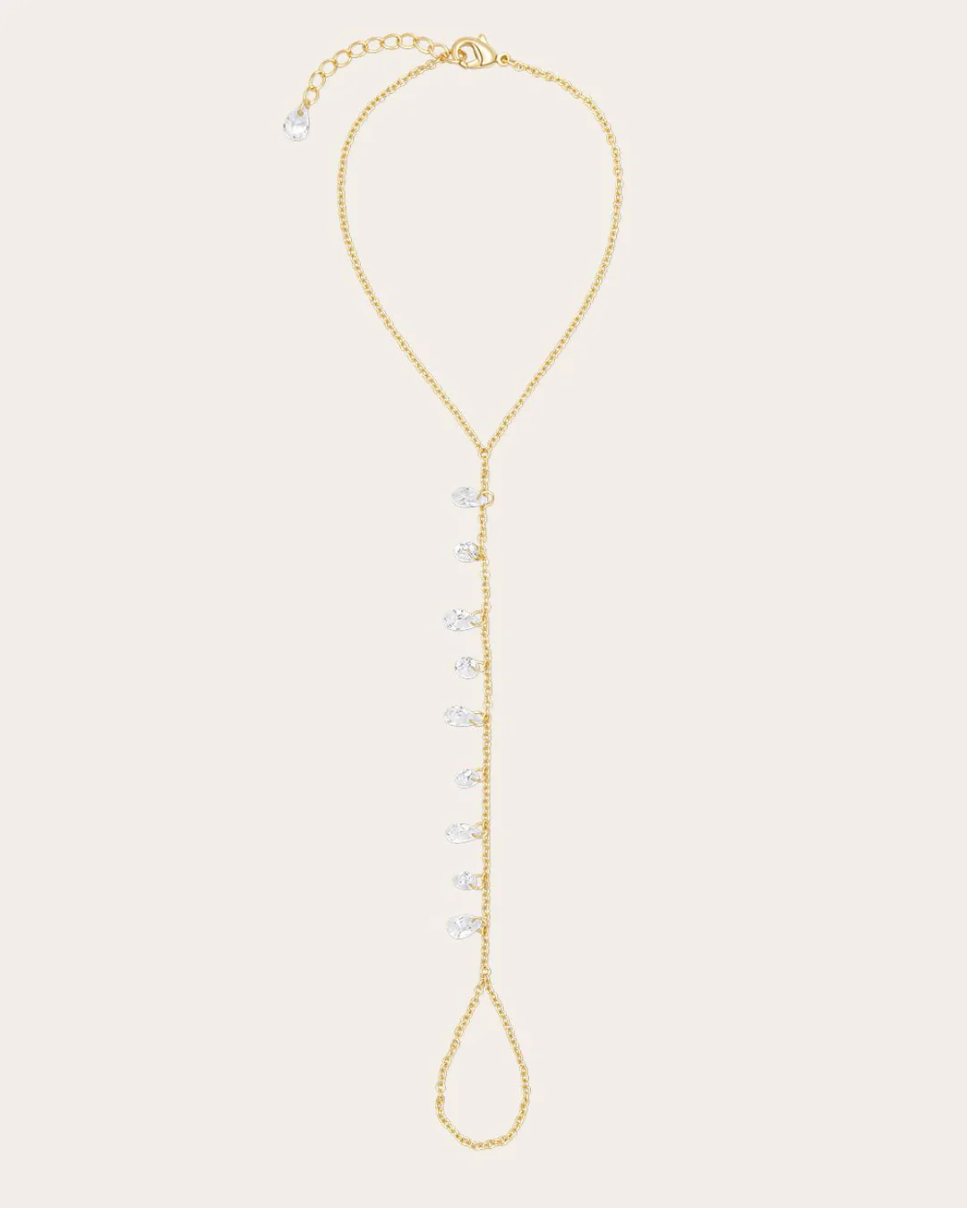 The Selene hand chain - gold plated