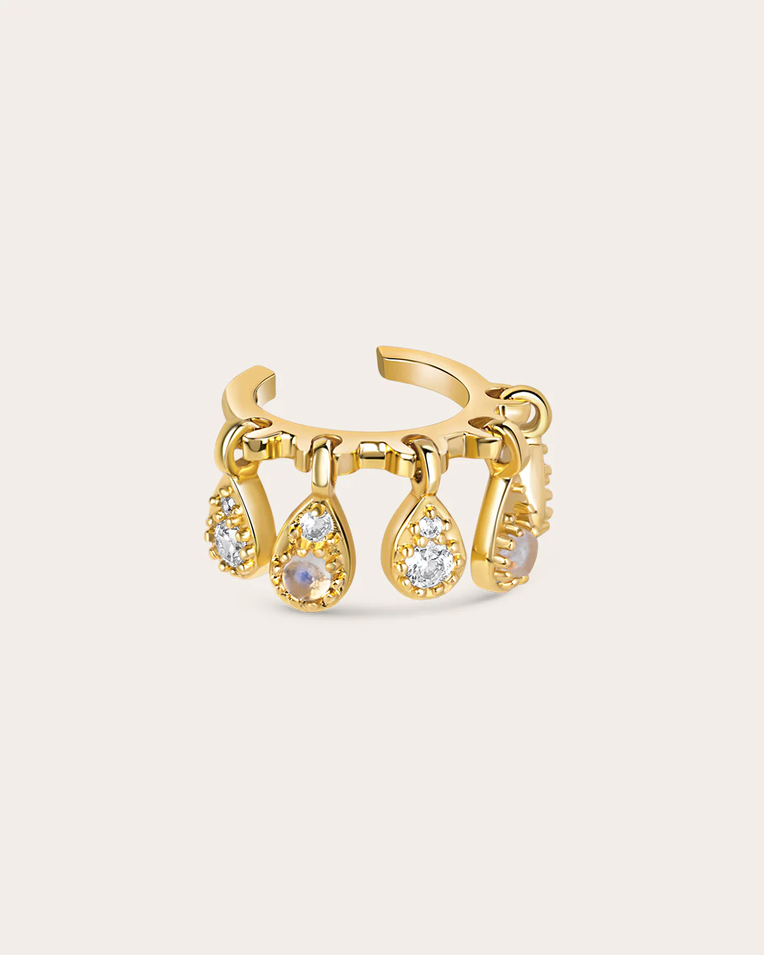 The Sora Moonstone ear cuff - gold plated - Image 5