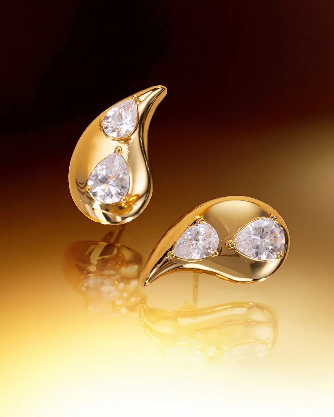 The Valentina studs - gold plated - Image 5