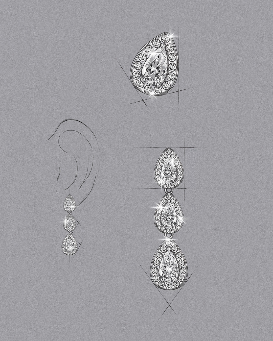 The Vivien earrings - silver plated - Image 5