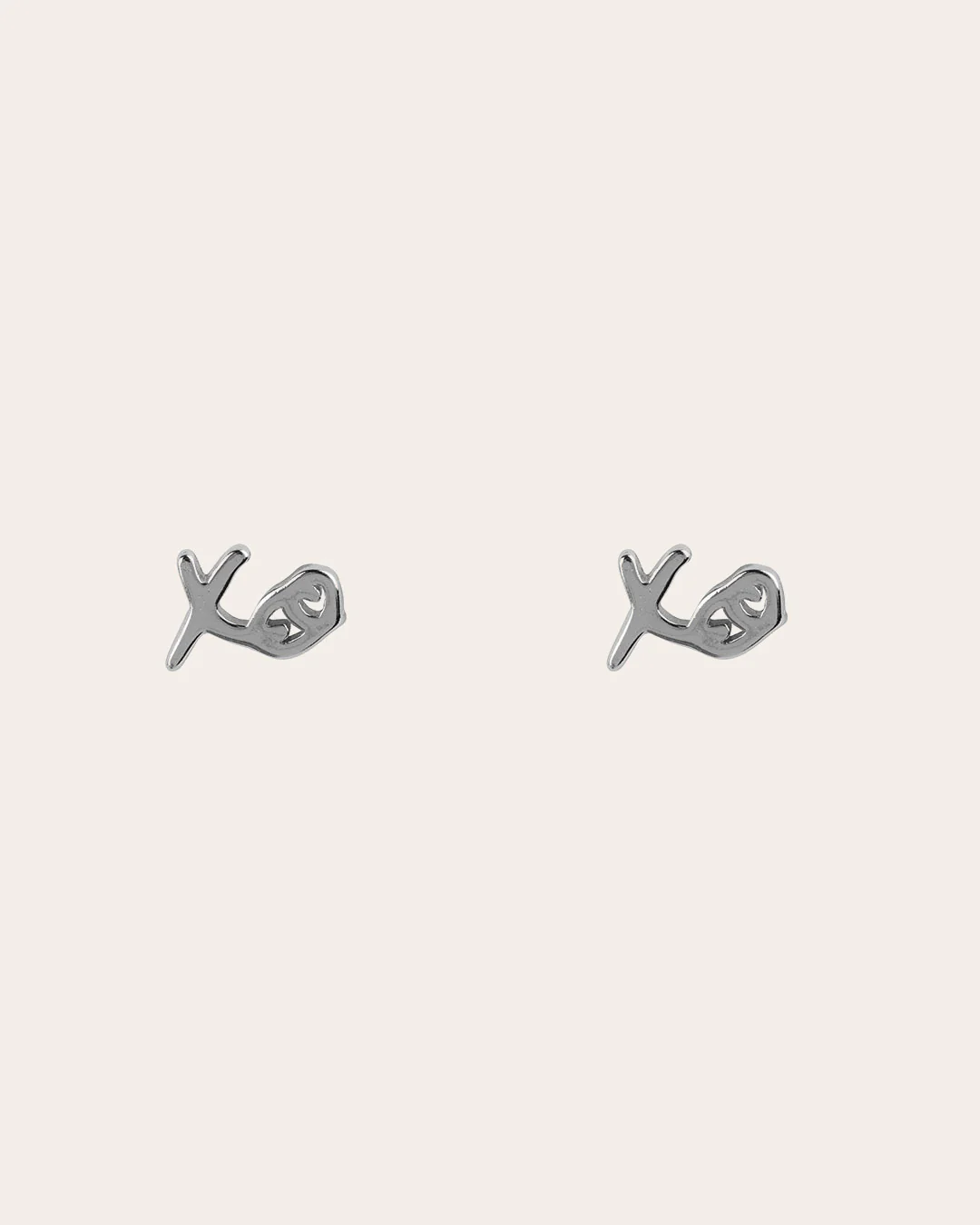 The XO-XO earrings - silver plated