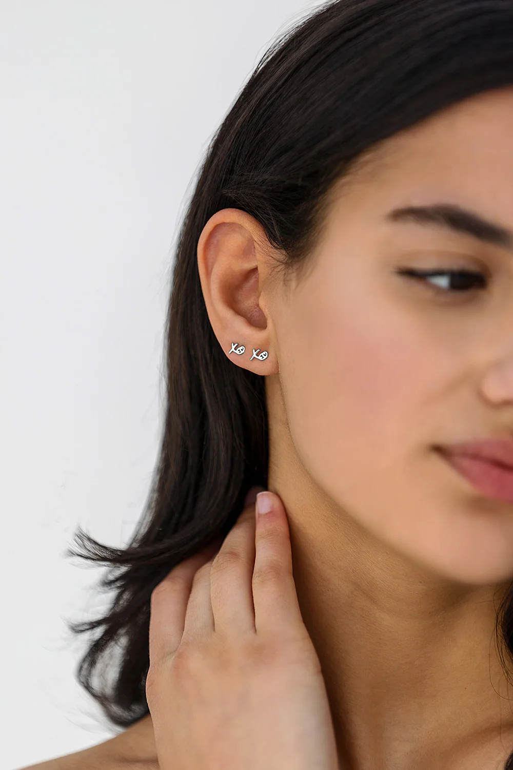 The XO-XO earrings - silver plated - Image 4